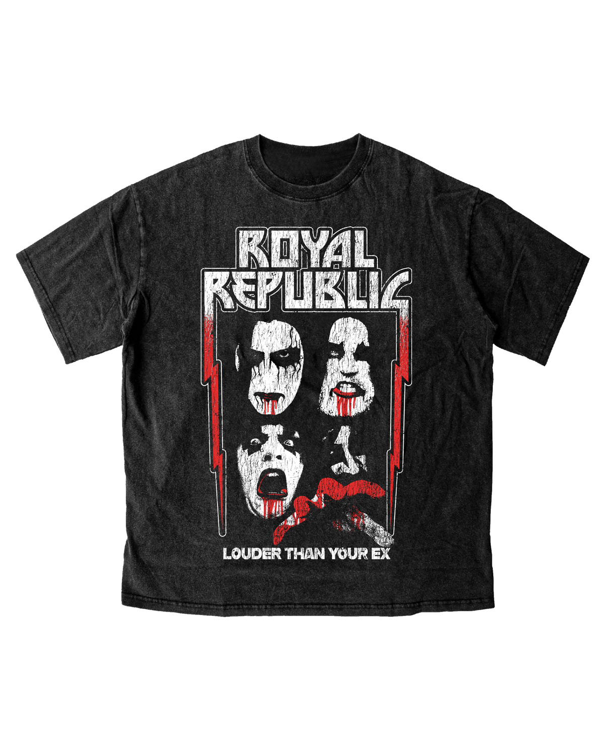 ROYAL REPUBLIC - Louder Than Your Ex T-Shirt (Acid Washed Oversize)